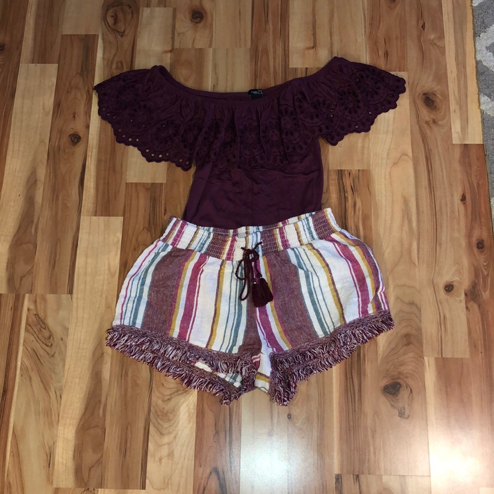 Super cute bodysuit with cotton shorts